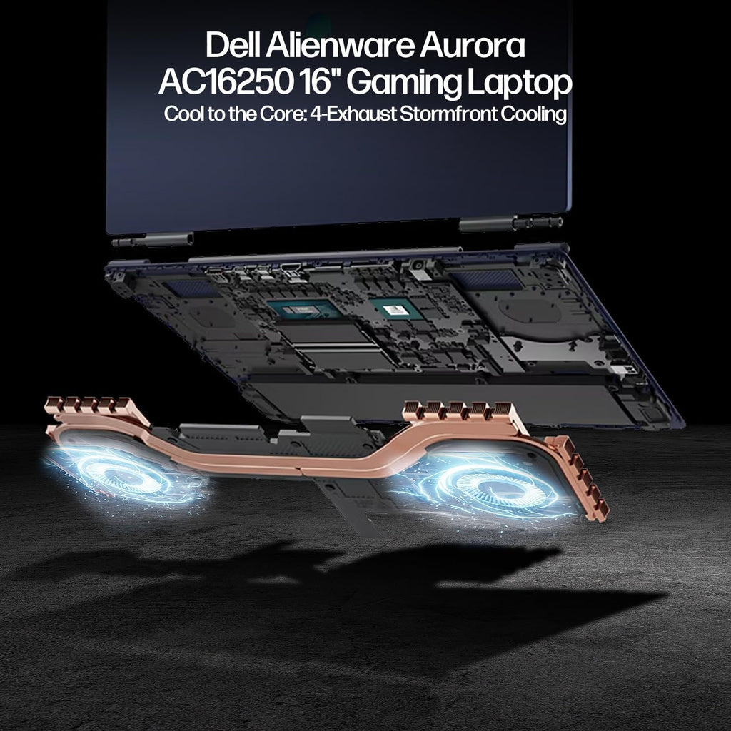 Dell Alienware 16 Aurora AC16250 Gaming Laptop, Intel Core 7 240H, NVIDIA GeForce RTX 5050, 16' WQXGA 120Hz IPS, 64GB RAM, 2TB SSD, WiFi 7, w/Cooling Pad HDMI Cable, Windows 11 Pro
