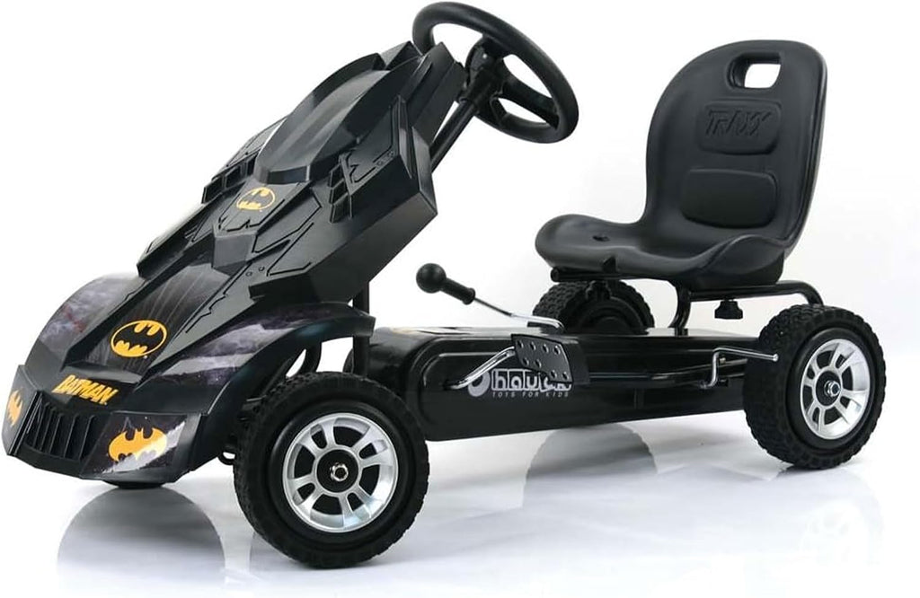 hauck Batmobile Pedal Go Kart, Superhero Ride On Batman Car Vehicle for Kids, Black