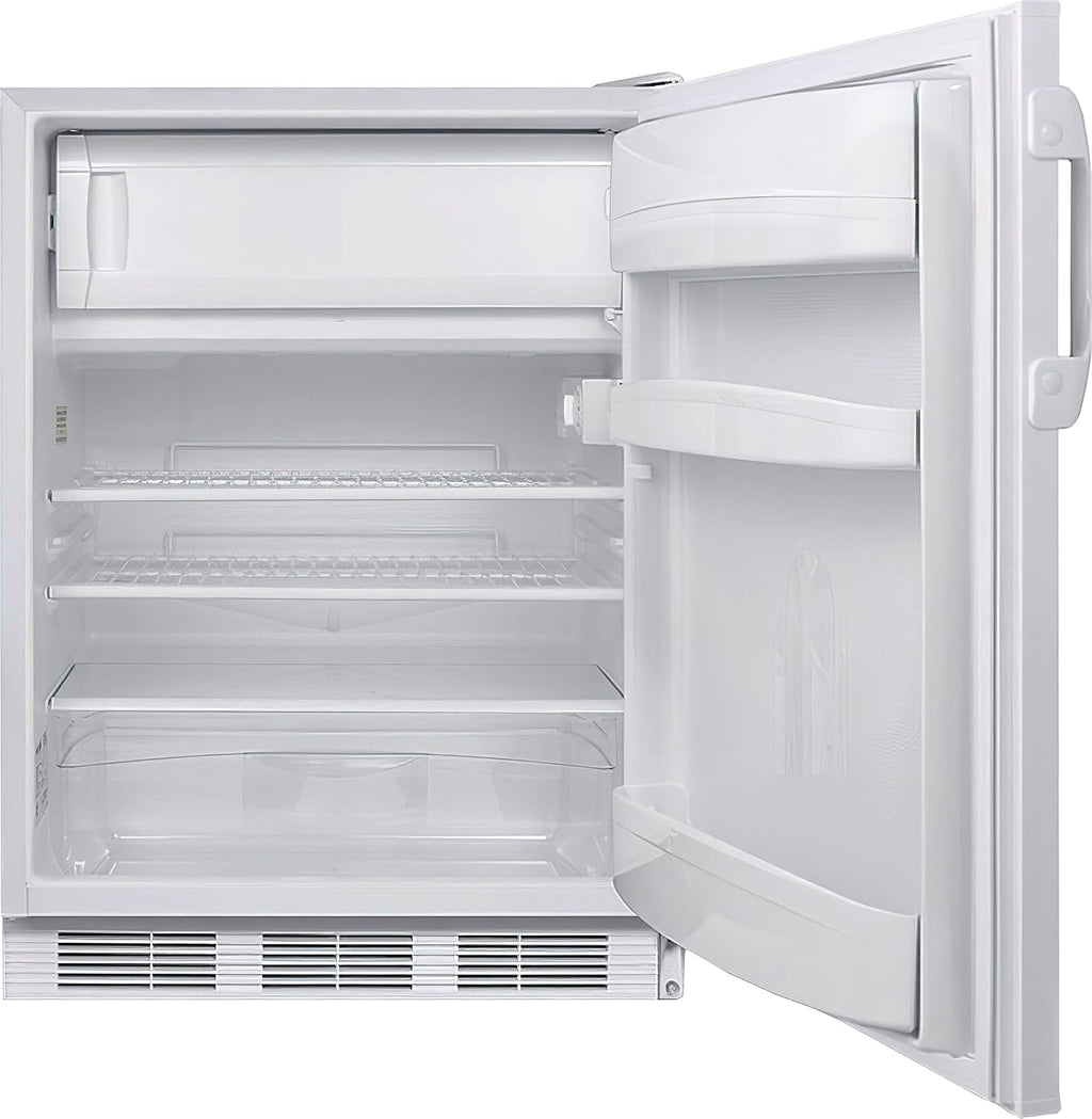 Accucold CT66LWADA General Purpose Medical 24' Wide Refrigerator-Freezer, ADA Compliant, Factory Installed Lock, 5.1 cu.ft Capacity, Adjustable Thermostat, Cycle Defrost, Interior Light