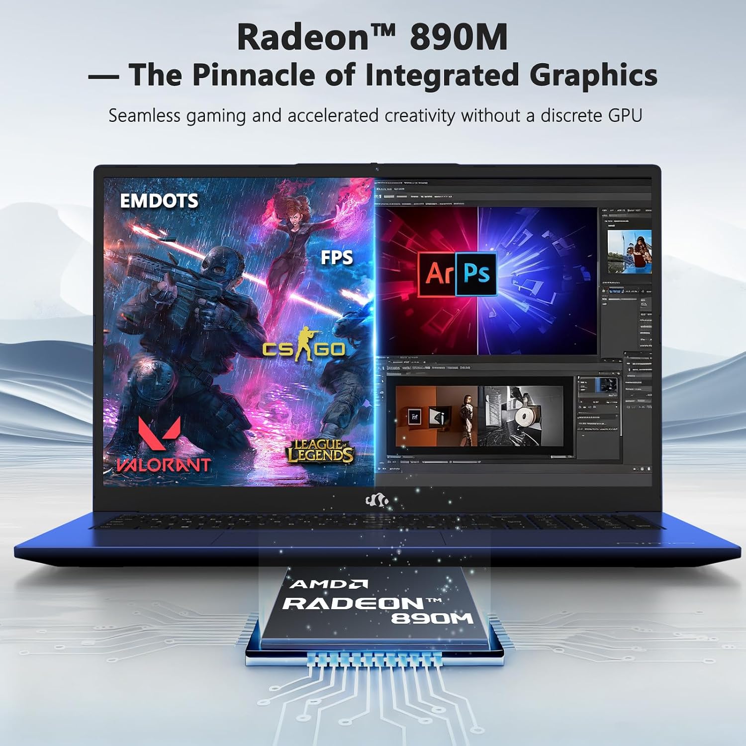 NIMO 17.3 AI-Laptop Copilot+ PC, AMD Ryzen AI 9 HX 370(12C/24T, 50 Tops NPU) Radeon 890M, 64GB DDR5 RAM 2TB SSD, 144Hz FHD, PD 100W USB-C 4.0, AI-PC for Mobile Workstation Programmer Business-Gaming