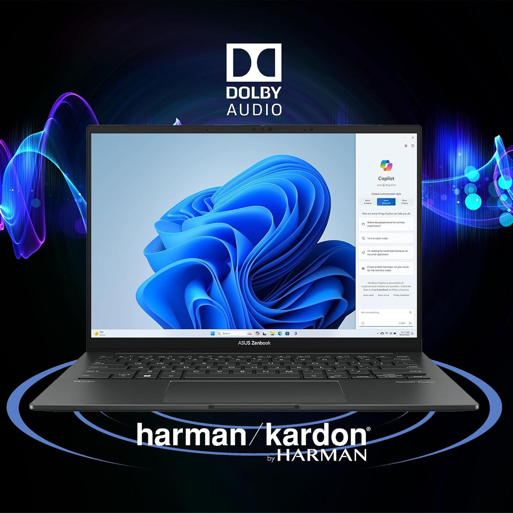 ASUS Zenbook 14 Creator Laptop 14' WUXGA Lumina OLED Touch (500nits HDR, 100% DCI-P3) Intel 16-core Ultra 7 255H (Up to 13 Tops) 16GB RAM 512GB SSD for Business Work Win11 ICP Hub