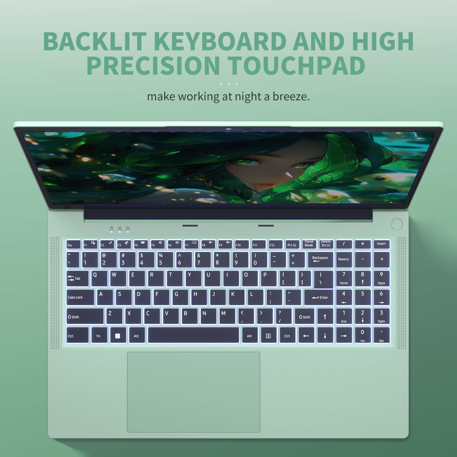 MOONFISH Gaming Laptop Computer, 15.6 Inch Lap Top Pc 2026 Window 11 Pro, 16GB RAM 1TB SSD, 13th Gen N150 Processor(up to 3.6GHz), Backlit Keyboard, FHD 1920 * 1080, Office 365, Business, Student