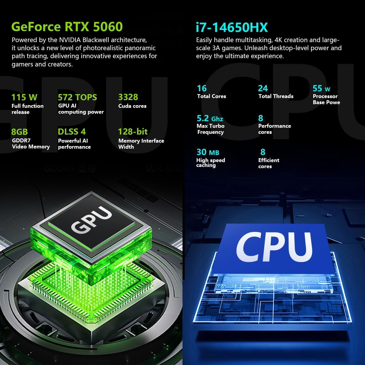 Thunderobot Radiant 16 5060 Gaming Laptop, 16' QHD+ 300Hz 2.5K Display, Core i7-14650HX, NVIDIA GeForce RTX 5060, 16GB DDR5 RAM, 1TB SSD, RGB Backlit Keyboard, Wi-Fi 6, Win11 Home