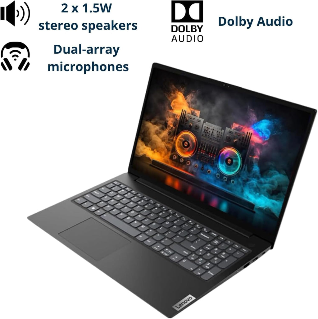 Lenovo V15 Business Laptop • 32GB RAM • 1TB SSD • Intel 4-core Processor • 15.6' FHD • Ethernet Port • HDMI • Windows 11 Home • Sleek Design • Effortless Elegance