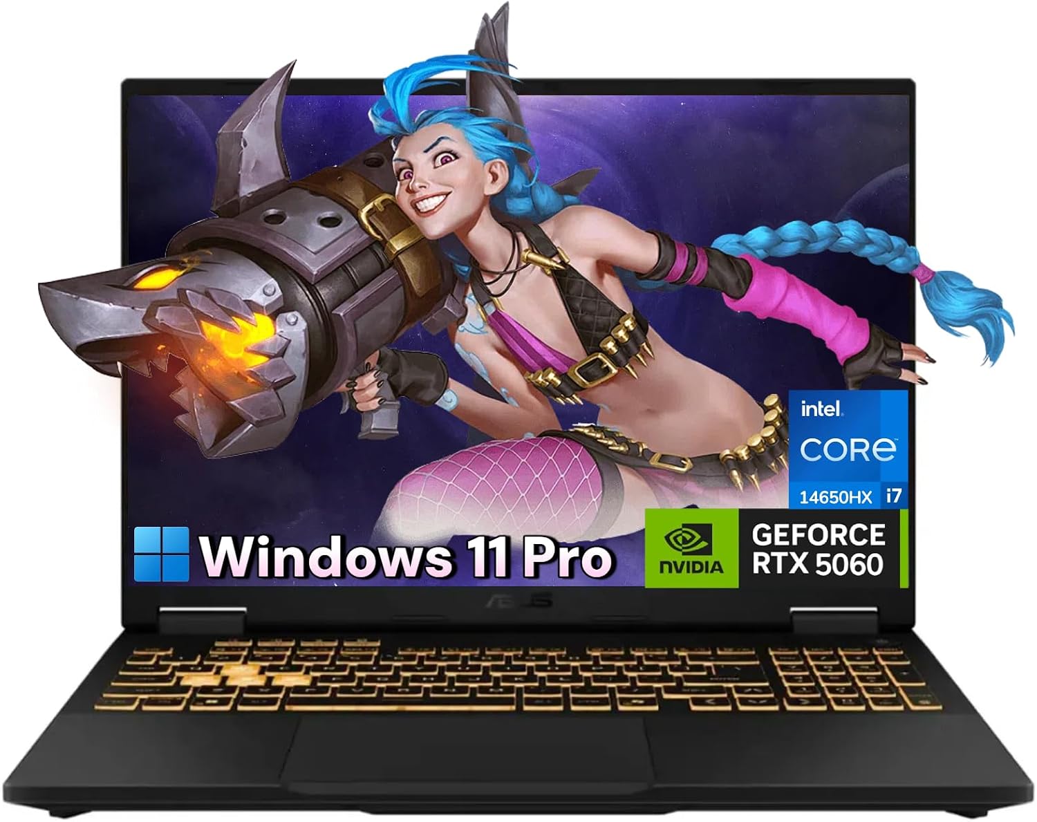 ASUS 2025 TUF F16 NVIDIA RTX 5060 Gaming Laptop - Intel 16-Core i7-14650HX(Up to 5.2GHz), 16' FHD+ 165Hz Display, Windows 11 Pro, 32GB DDR5 RAM + 1TB SSD, RGB Backlit Keyboard, Wi-Fi 6E