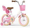 Glaf Toddler Bike 12 14 16 20 Inch Girls Bike with Training Wheels Kids Bike for 2-12 Year Old with Doll Seat & Basket