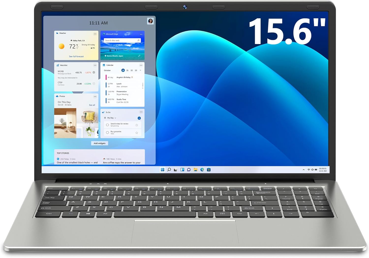Laptop 15.6 Inch, 4GB DDR4 128GB SSD Laptops Computer with Intel Celeron Quad Core Processor, Intel UHD Graphics 600, Mini HDMI, Webcam, 2.4G/5GHz WiFi, 2*USB3.2, Bluetooth4.2