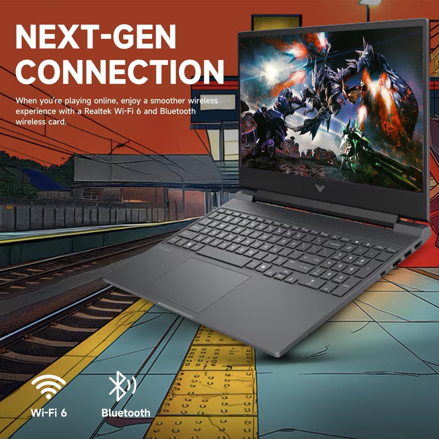 HP Victus 15.6' FHD Gaming Laptop, AMD Ryzen 7 7445HS Processor, GeForce RTX 4050, 16GB RAM 1TB SSD, Backlit Keyboard, Bluetooth, Wi-Fi 6, Webcam, Windows 11 Home, Black