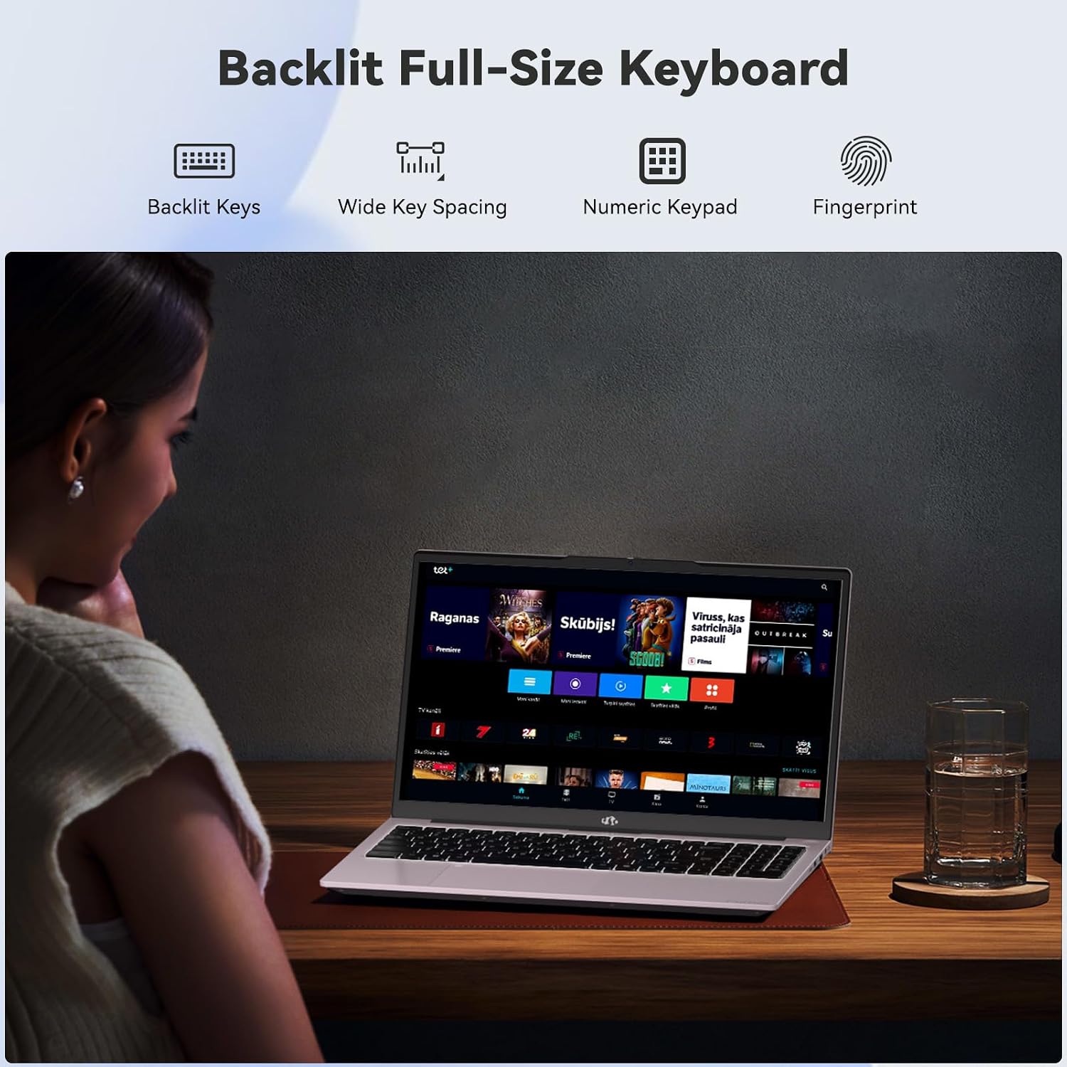 NIMO 15.6' FHD IPS Portable Laptop, Intel Core i3-1215U (Up to 4.4GHz, Beat R5 7520U), 8GB RAM 128GB SSD Work Computer, Backlit KB, Fingerprint, WiFi 6, 65W Type-C Fast Charge, 180° View, for Campus