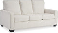 Signature Design by Ashley Rannis Coastal 2-in-1 Sofa Sleeper with Folding Gel Memory Foam Mattress, Full, White