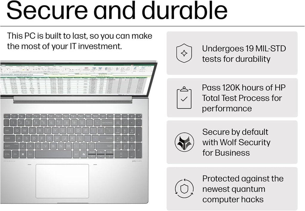 HP ProBook 460 G11 Business Laptop (16' FHD+, Intel Ultra 7 155U, 16GB DDR5 RAM, 512GB SSD) Wolf Security, Backlit Numeric KB, 1080P IR Webcam, Fingerprint Reader, Win 11 Pro, AI PC (Renewed)