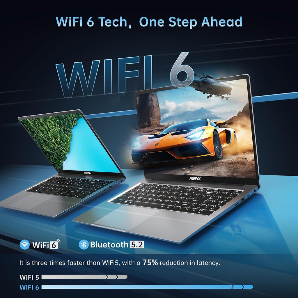 ACEMAGIC 2025 Laptop, Laptop with AMD Ryzen 7 5700U (8C/16T, Up to 4.3GHz), 16GB RAM 512GB NVMe SSD Laptop Computer, Radeon RX Vega 8 Graphics, 16.1-inch FHD Display, WiFi 6, Backlit KB