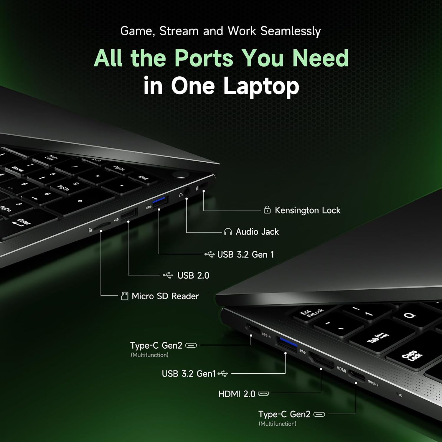 NIMO 15.6' IPS FHD Gaming Laptop, AMD 8 Cores Ryzen 7 7735HS (Beats i7-12650H, Up to 4.75GHz) 16GB DDR5 RAM 512GB SSD Computer with Radeon 680M 100W Type-C HDMI Portable for Business and Student