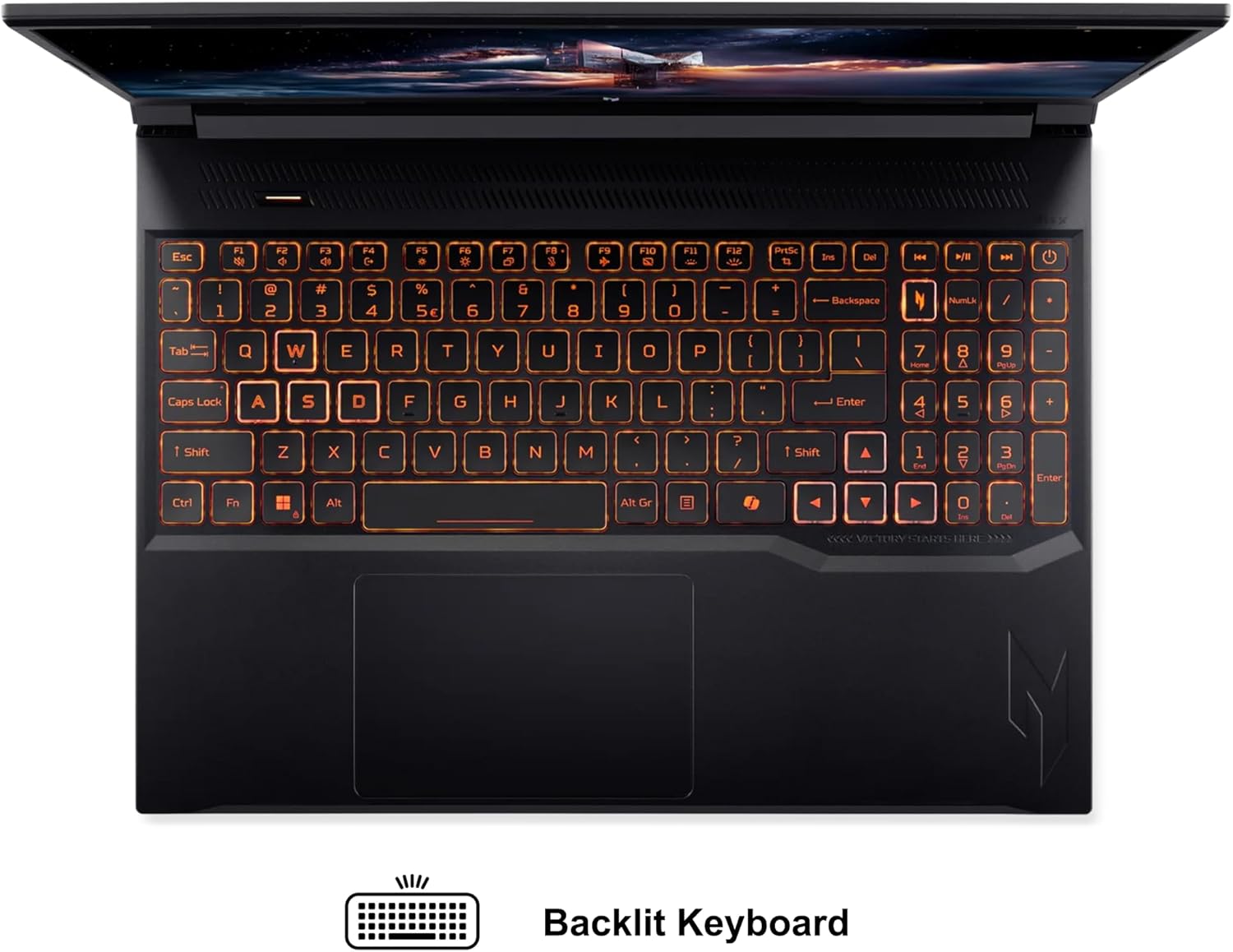 acer Nitro V 16 AI Gaming Laptop 16' WUXGA IPS 180Hz AMD Zen 4 Octa-Core Ryzen 7 260 32GB RAM 1TB SSD GeForce RTX 5050 (Up to 421 AI Tops) Backlit Wi-Fi6E Win11Pro w/ICP Hub