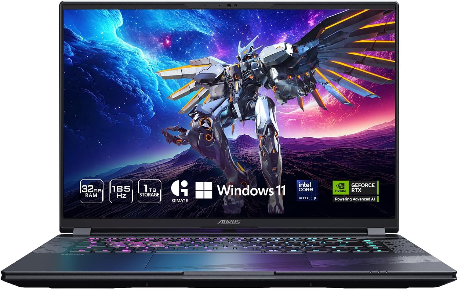 GIGABYTE - AORUS Elite 16 Gaming Laptop - 165Hz 2560x1600 WQXGA - NVIDIA GeForce RTX 5070 - Intel Core Ultra 9 275HX - 1TB SSD with 32GB DDR5 RAM - Windows 11 Home AD (AORUS Elite 16 BWHC3USC64SH)