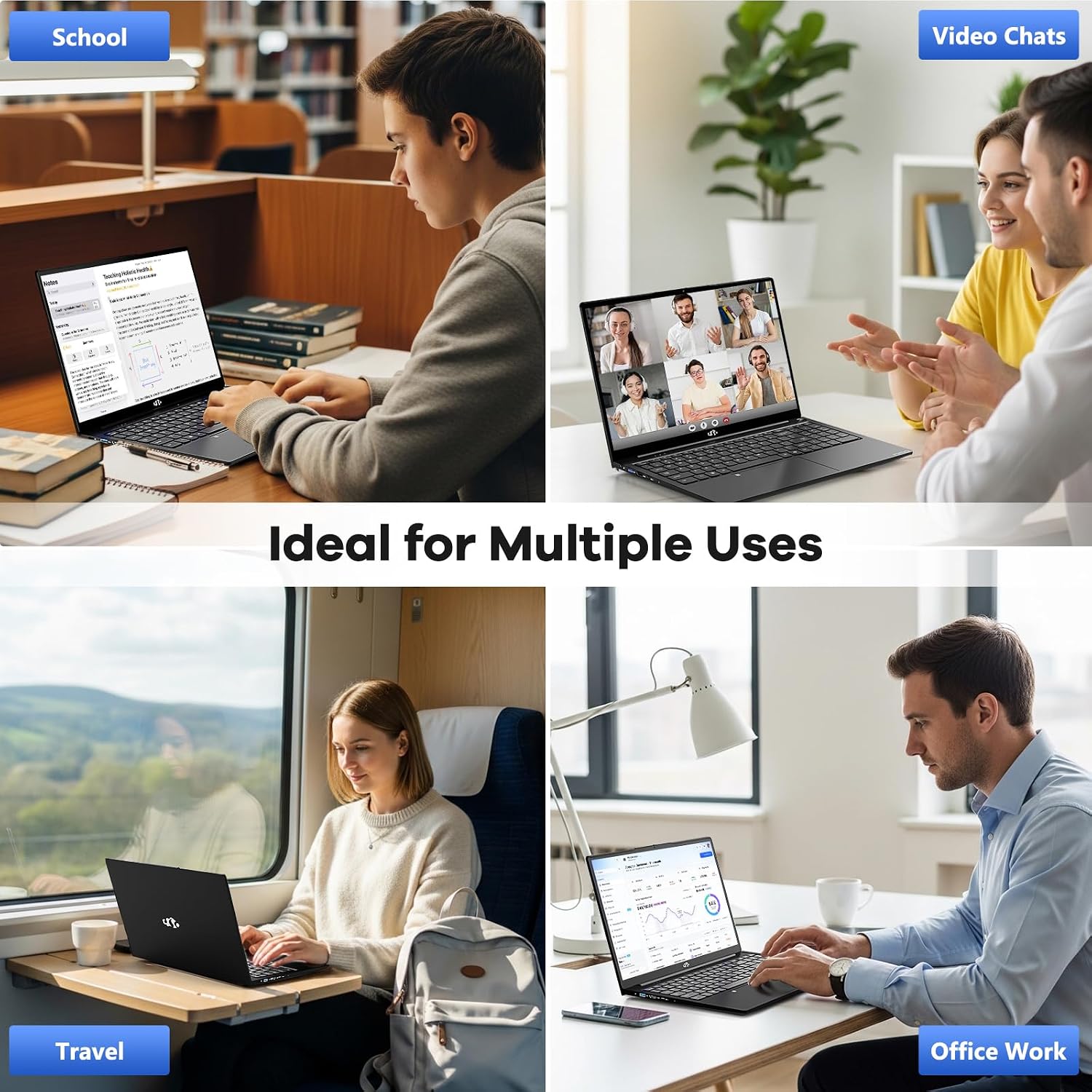NIMO 15.6' FHD IPS Laptop, i5-12450H 8-Core (Beats i7-11800H), 16GB RAM 1TB SSD, Backlit Keyboard, Fingerprint, 100W Type-C Fast Charger, WiFi 6, Ideal for Students & Home Office Computer