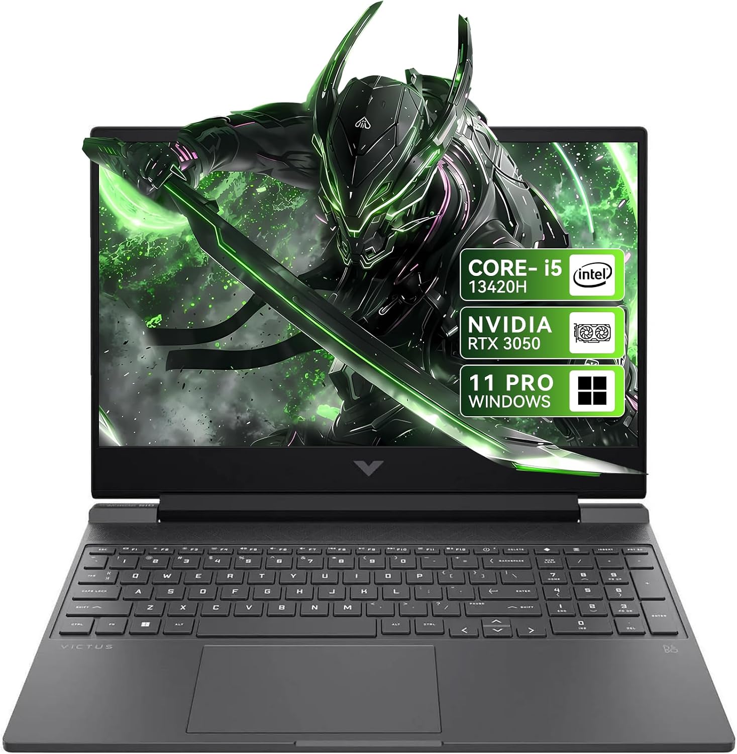 HP Victus 15 Gaming Laptop, NVIDIA GeForce RTX 3050, Intel Core i5-13420H (Upto 4.6GHz), 32GB DDR4 RAM, 2TB SSD, 15.6' FHD 144Hz, Backlit Keyboard, RJ-45, Wi-Fi 6, Bluetooth 5.3, Windows 11 Pro
