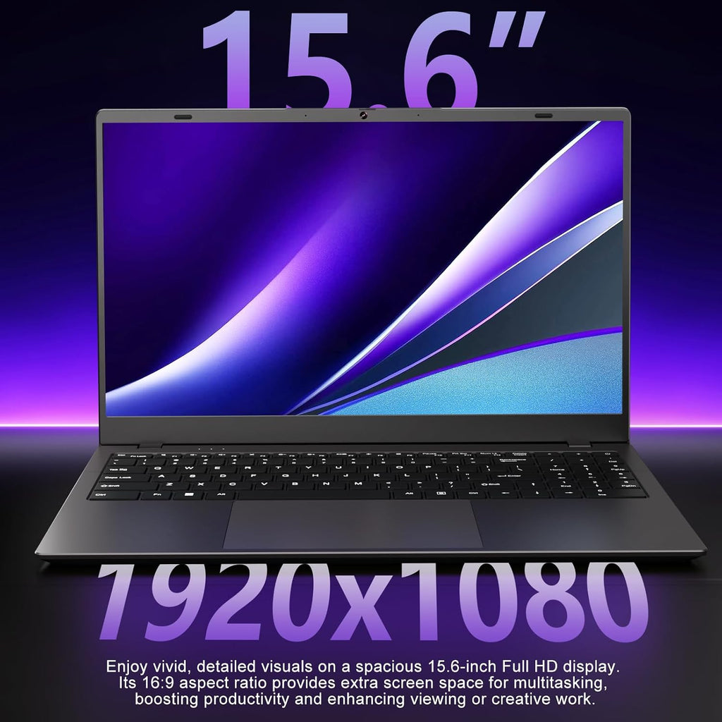 Laptop Computer 15.6 Inch, 8GB RAM 256GB SSD, Pentium 6500Y Processor Up to 3.4GHz, FHD IPS Display, WiFi 5, Type-C, Laptop for Students, Business & Home Office