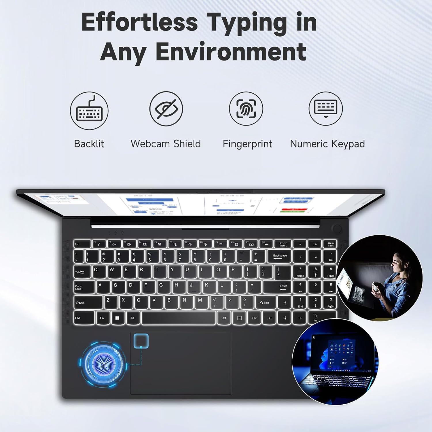NIMO 15.6' IPS FHD Student Laptop, Intel 6-Core i3-1215U, 16GB RAM, 512GB SSD (Beats R5 7520U, Up to 4.4GHz), 65W Type-C, Backlit Keyboard, Fingerprint, Wi-Fi 6, for Home & Business