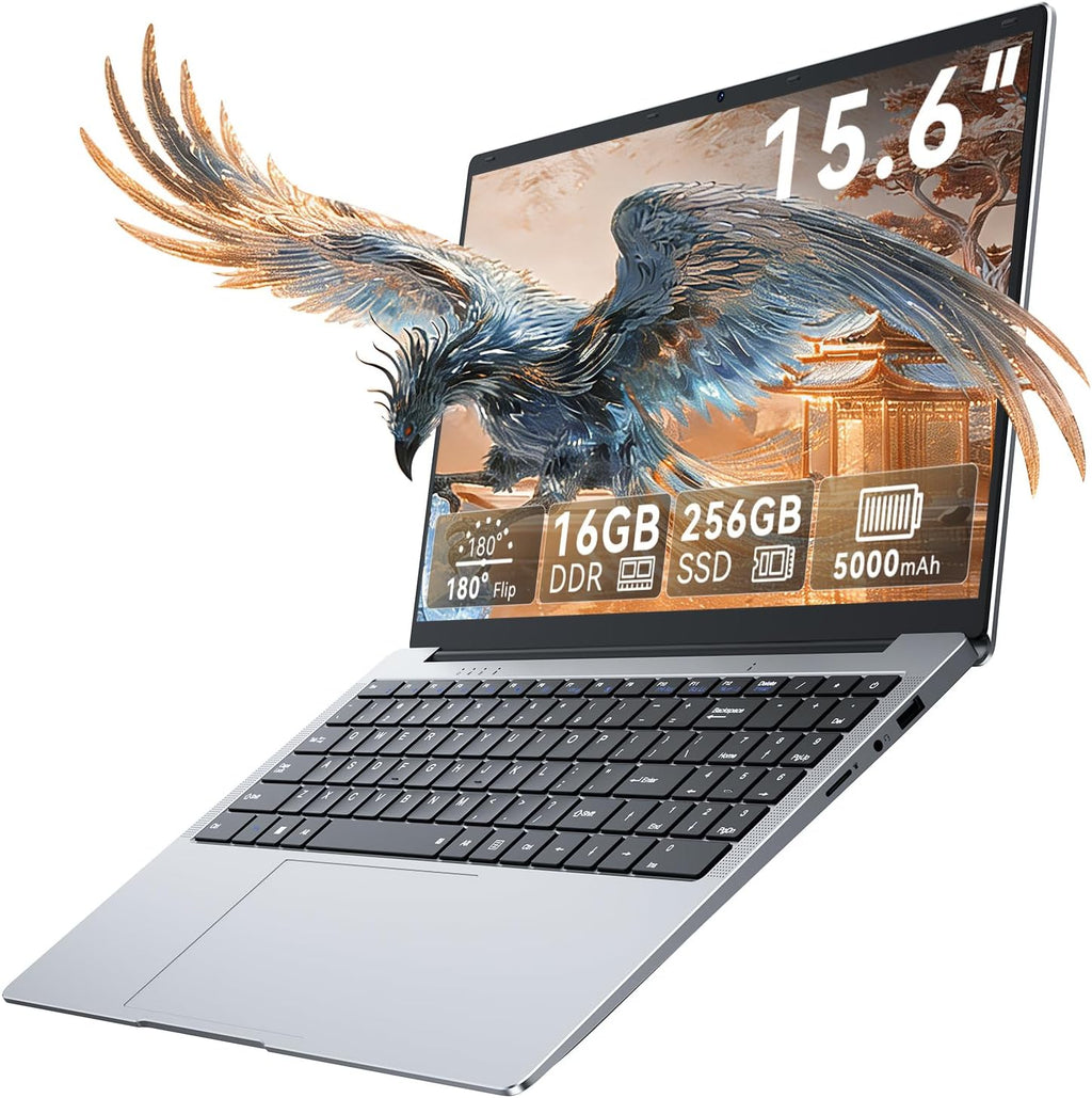 15.6' FHD Laptop Computer, Win 11 Laptop with Dual-Core 4425Y, 16GB RAM 256GB SSD,Lightweight Portable Notebook for Student Online Learning, Home Office, Light Business & Entertainment