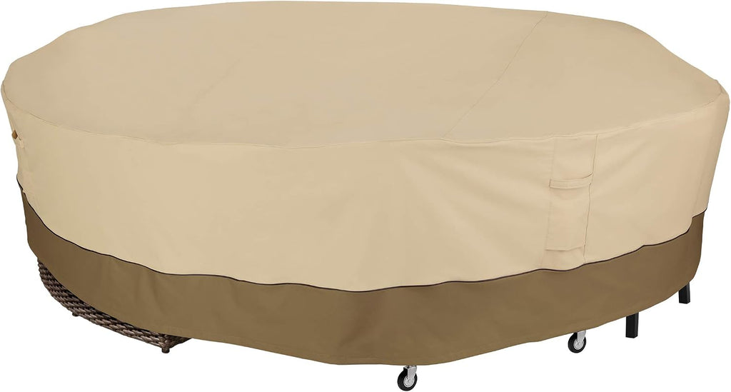Classic Accessories Veranda Water-Resistant 128 Inch Round General Purpose Patio Furniture Cover, Patio Furniture Covers