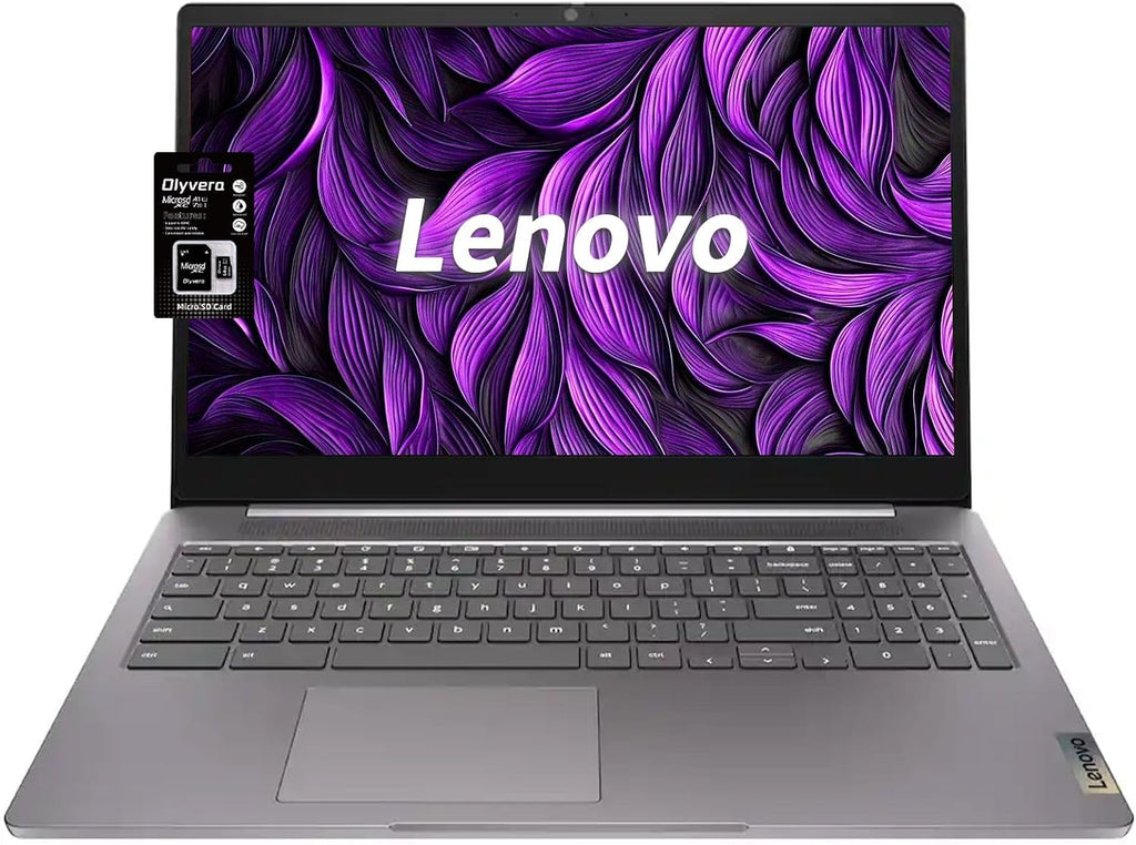 Lenovo 15.6' FHD Chromebook-Intel Quad-Core N4120(> N4020) 4GB RAM,192GB Storage,(64GB eMMC+128GB SDCard),with Privacy Camera,Wi-Fi6,HDMI1.4,Chrome OS,Artic Grey