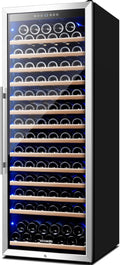 BODEGA 24 Inch Wine Cooler, 154 Bottle Large Refrigerator, Tall Freestanding Wine Fridge with Intelligent Temperature Memory & Humidity Control, Upgraded Quiet Compressor for Bedroom, Bar and Kitchen