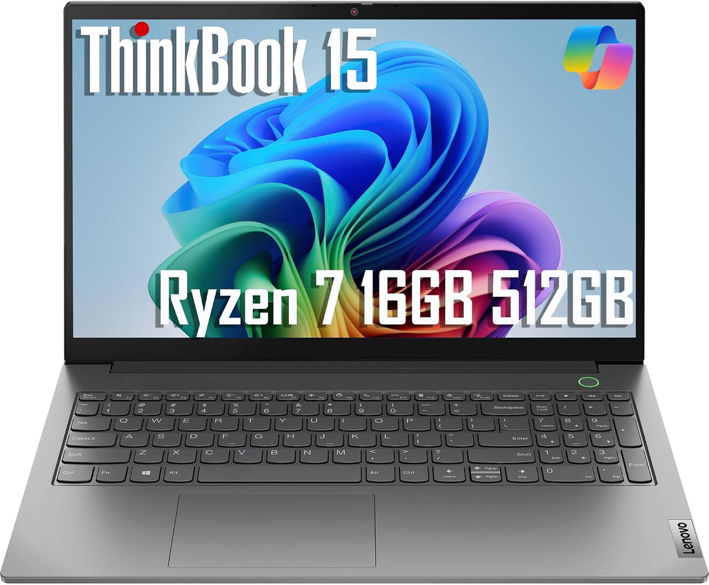 Lenovo ThinkBook 15 Gen 4 Business Laptop (15.6' FHD Anti-Glare, 16GB RAM, 512GB SSD, AMD Ryzen 7 5825U (> Intel i7-1165G7)) Fingerprint, FHD Webcam w/Shutter, Military Grade, Ethernet, Win 11 Pro