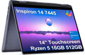 Dell Inspiron 14 2-in-1 Touchscreen Laptop (14' FHD+ IPS, 16GB DDR5 RAM, 512GB SSD, AMD Ryzen 5 8640HS (> intel i7-1255U)) Inspiron 7445 for Business, Students, Backlit, FP, FHD Webcam, Win 11 Pro