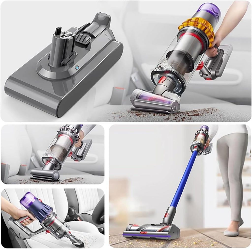 25.2V Handheld Vacuum Cleaner Lithium Battery 6000mAh，Compatible For Dyson V15 SV22 SV28 SV29