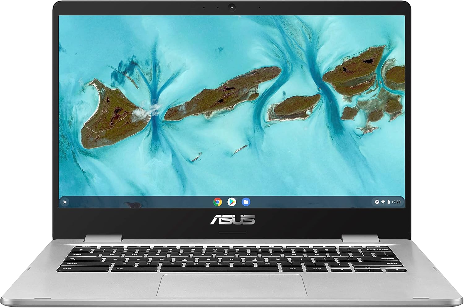 ASUS C424MA-AS48F Chromebook C424, 14.0' 180 Degree FHD NanoEdge Display, Intel Dual Core Celeron Processor, 4GB LPDDR4 RAM, 128GB Storage, Silver Color, C424MA-AS48F