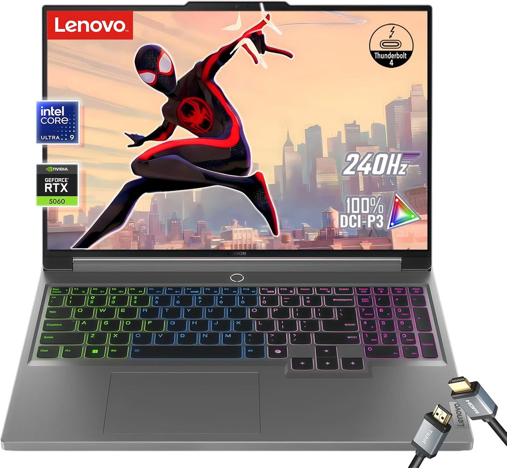 Lenovo Legion 5i 16' Gaming Laptop - Intel Core Ultra 9 275HX - GeForce RTX 5060 - WQXGA (2560x1600) - Windows 11 Pro-W/HDMI Cable (64GB RAM | 2TB PCIe SSD+pro)