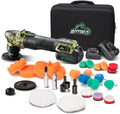 BATOCA S4 Cordless Multi-Polisher-Set, with 2Pcs 12V 2.5Ah Batteries, RO&DA Car Buffer Polisher, 1&3inch Mini Brushless Polisher for Car Detailing, Camouflage Pattern Style