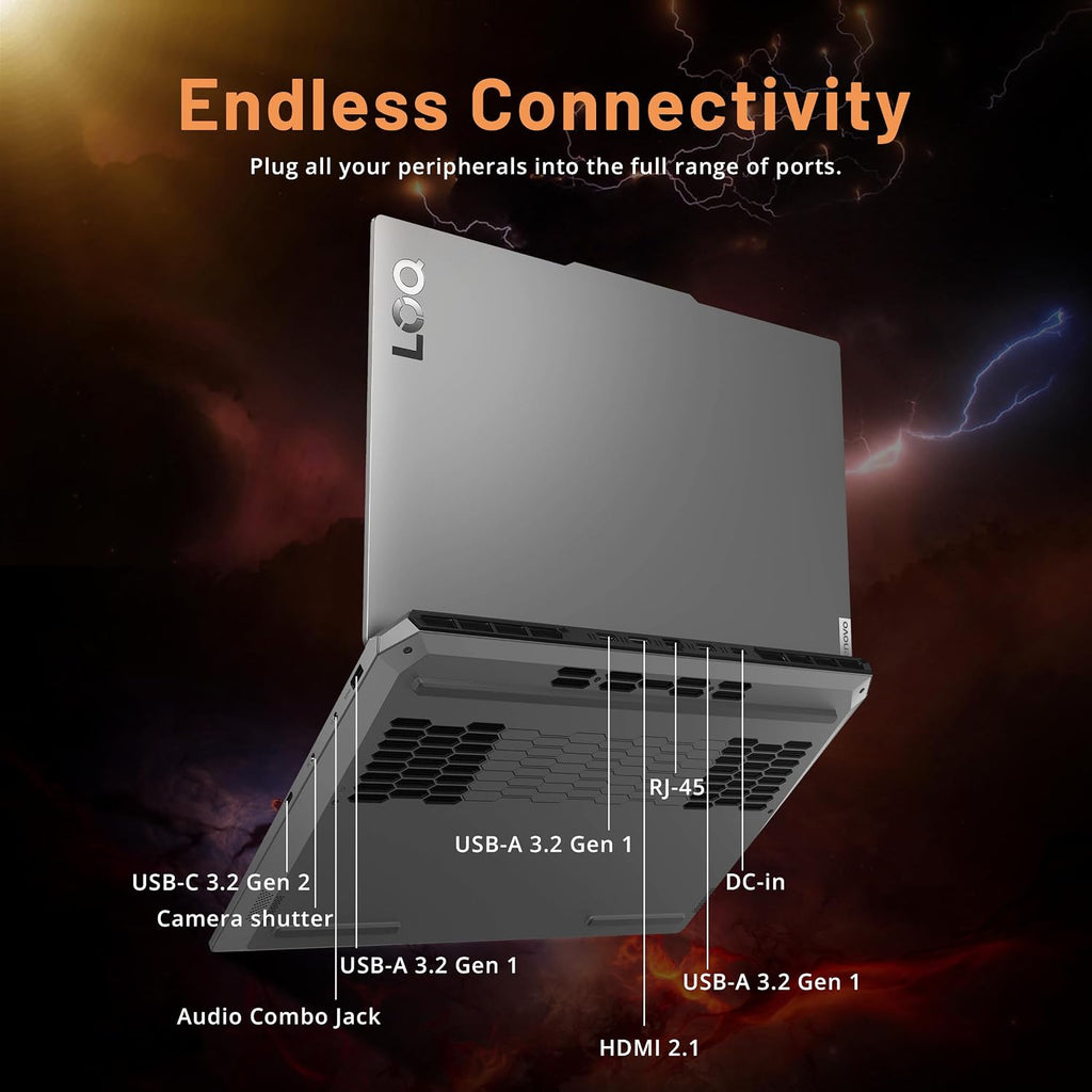 Lenovo LOQ 15.6' 144Hz FHD Gaming Laptop, AMD Ryzen 5 7235HS, NVIDIA GeForce RTX 4050, 12GB DDR5, 512GB PCle SSD, Backlit Keyboard, Numeric Keypad, Wi-Fi 6, Windows 11 Pro, Luna Grey (Renewed)