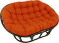 Blazing Needles Indoor/Outdoor Double Papasan Polyester Cushion, 65' x 48', Tangerine Dream