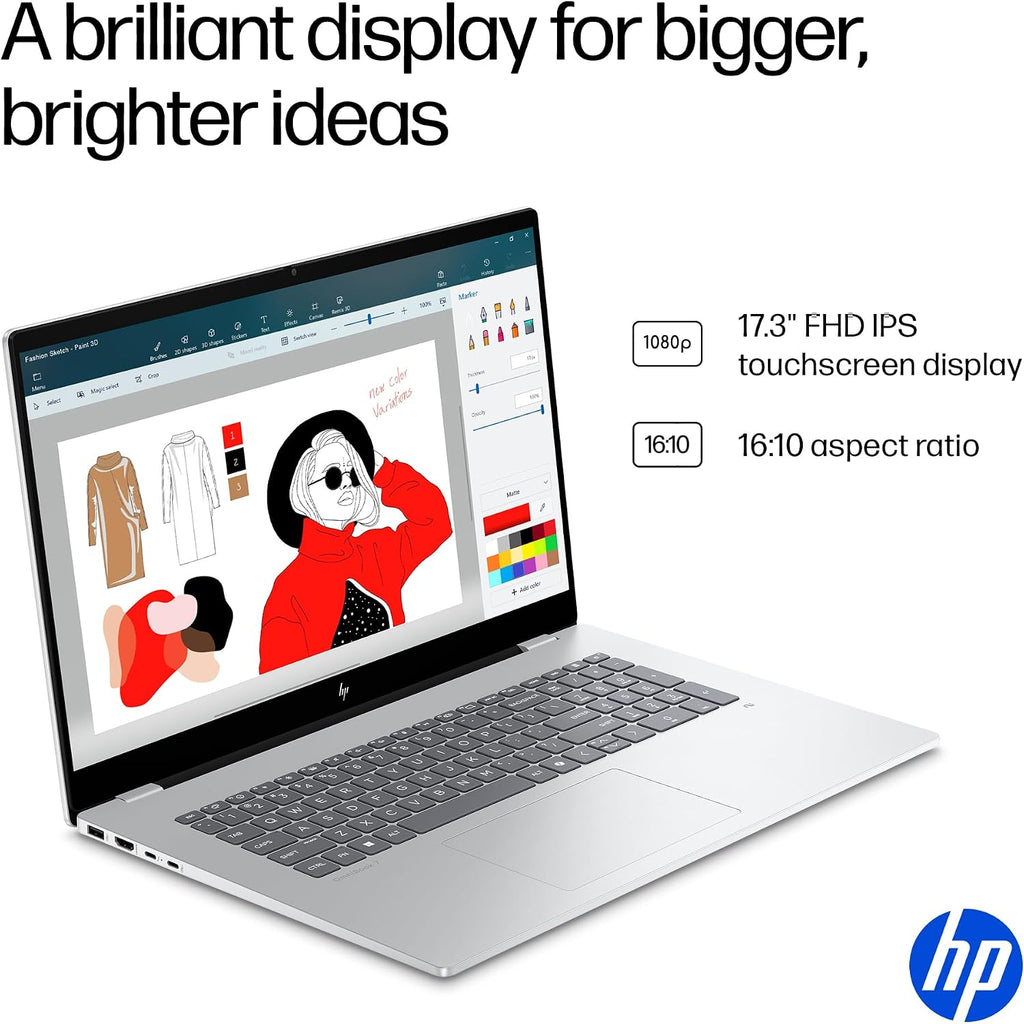 HP OmniBook 7 17.3' (Next Gen Envy17) AI Copilot PC Touchscreen Gaming Laptop, GeForce RTX 4050, Intel Evo 8-Core Ultra 7 258V(>Ultra 9 185H), 5MP Webcam, W/512GB PSD&Stylus, Win11 PRO(32GB|1TB SSD)