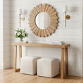 Plank+Beam Solid Wood Console Table, 66 Inch, Sofa Table, Narrow Entryway Table for Hallway, Behind The Couch, Living Room, Foyer, Easy Assembly, Pecan
