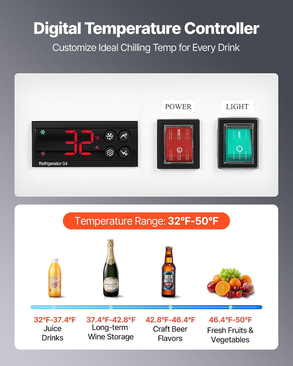 VEVOR Commercial Merchandiser Refrigerator, 35.3 Cu.Ft / 1000L Upright Beverage Cooler, 2 Glass Door Display Refrigerator with Customizable Lightbox, 8 Adjustable Shelves, Soft LED Lighting & Casters