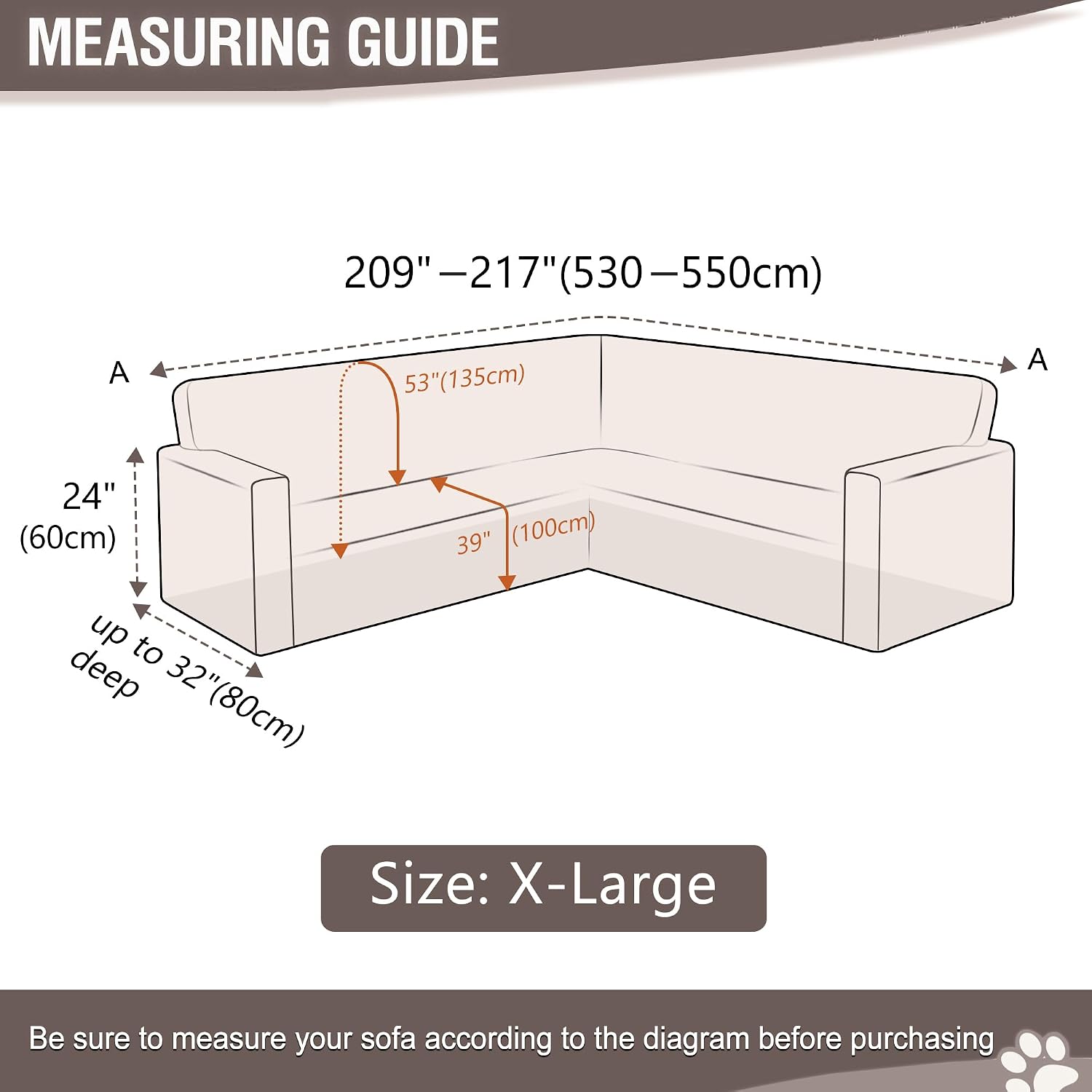 HDCAXKJ Sectional Couch Cover L Shape Stretch Sofa Covers Washable Jacquard Corner Couch Slipcover Non Slip Sectional Slip Cover U Shaped Furniture Protector for Pets Dogs (Dark Grey, X-Large)