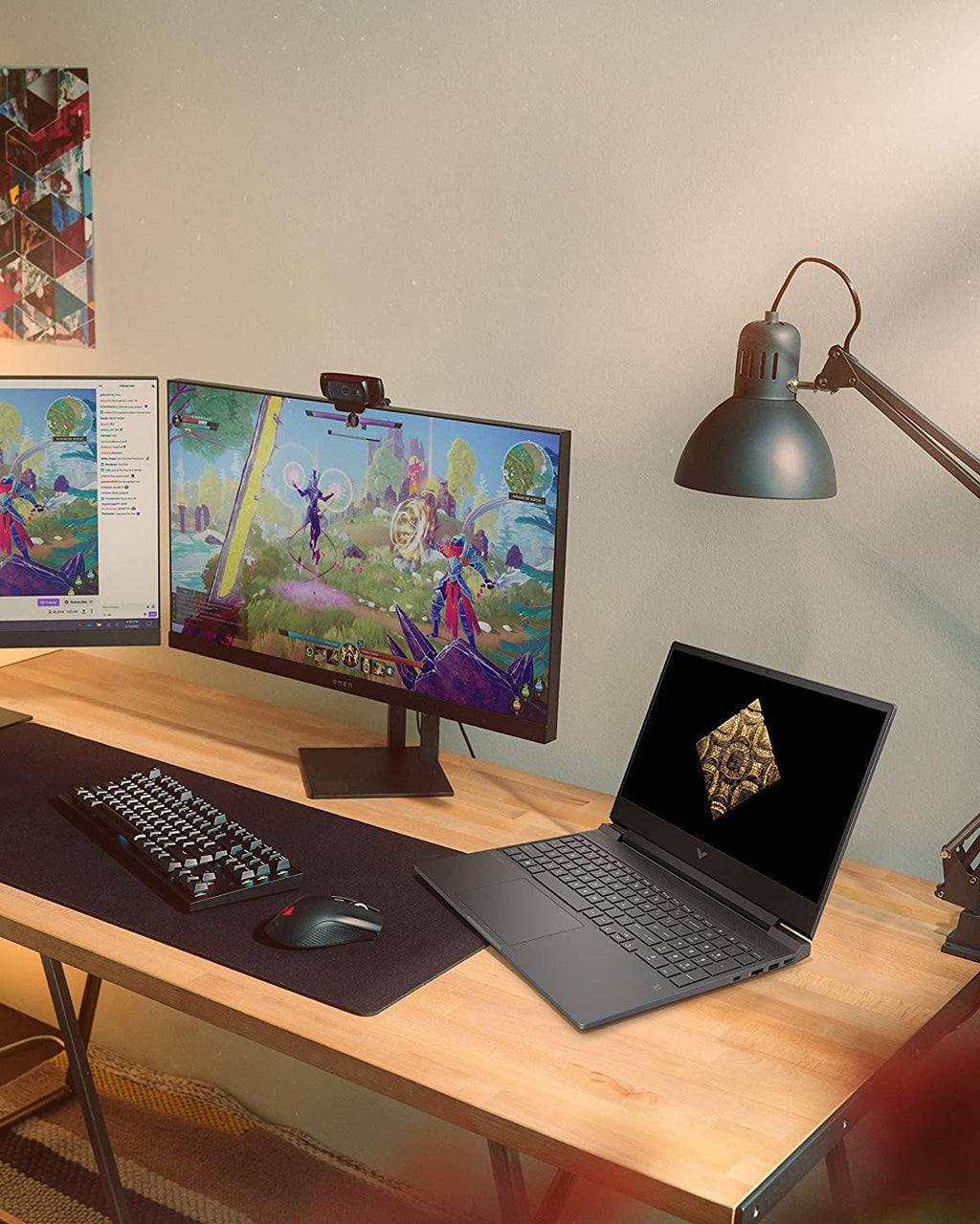 HP Victus 15.6' FHD Gaming Laptop, 8-core AMD Ryzen 7 5800H Processor, NVIDIA GeForce RTX 3050 Ti, 64GB RAM 1TB SSD, Bluetooth, HDMI, Webcam, Windows 11 Home, Black