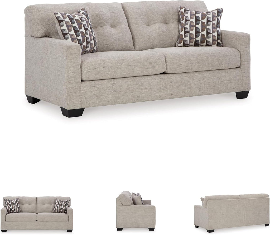 Signature Design by Ashley Mahoney Contemporary Tufted Sofa, Beige