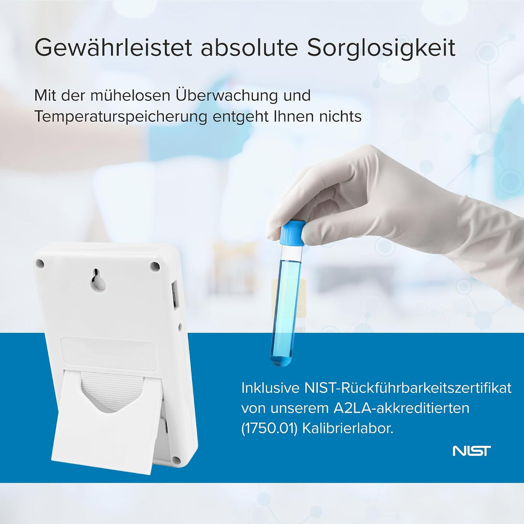 Traceable Data Logging Thermometer: 1 Glass Bottle Probe