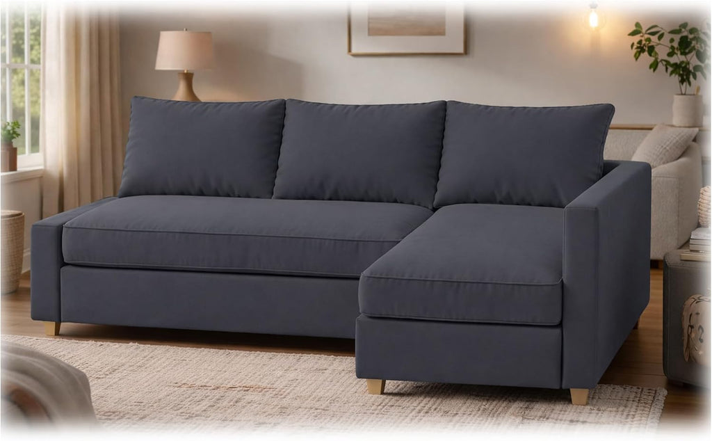 Durable Polyester Flax Friheten Sleeper Sofa Cover Replacement is Compatible with IKEA Friheten Sofa Bed, Or Corner, Or Sectional Slipcover. Sofa Cover Only (Dark Gray Left Chaise)