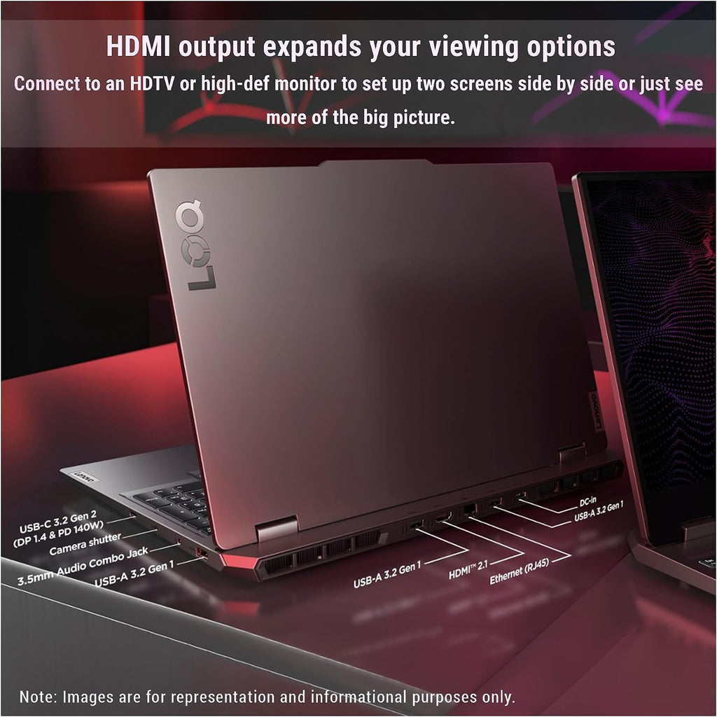 Lenovo LOQ Gaming Laptop, AMD Ryzen 5-7235HS, 64 GB DDR5 RAM, 4 TB PCIe SSD, 15.6' FHD (1920x1800) Display, Nvidia G-Force RTX 4050, Backlit Keyboard, W11 Pro, Luna Grey