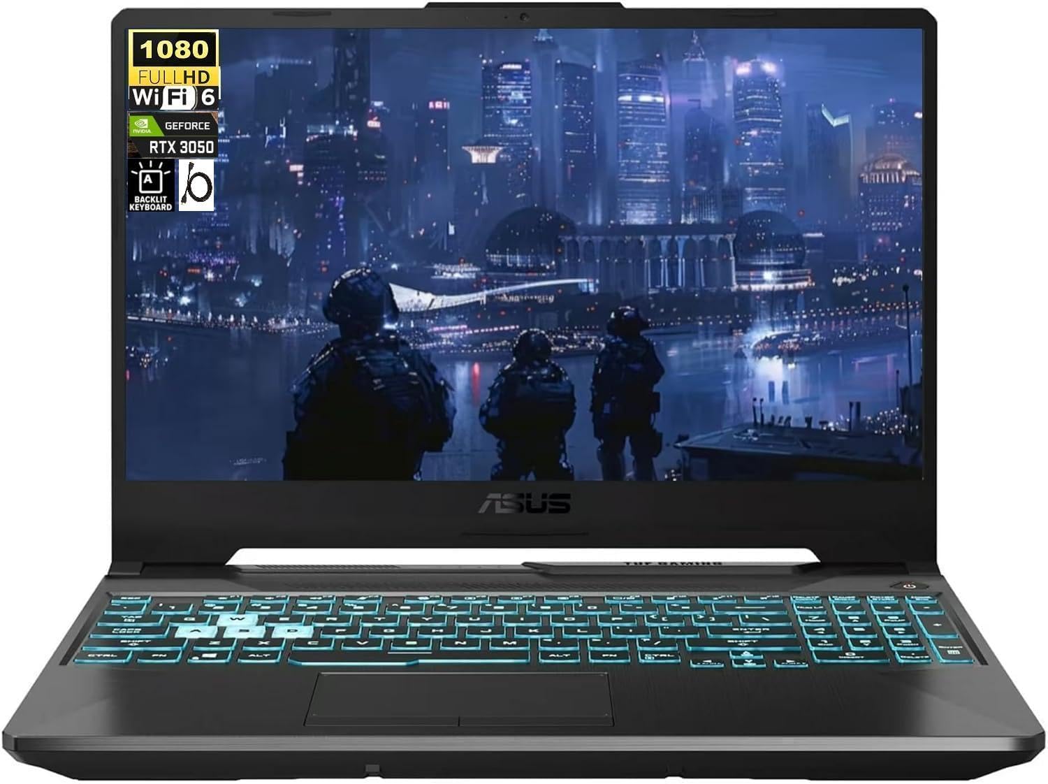ASUS TUF A15 15.6' FHD Gaming Laptop, AMD Ryzen 7 7435HS Processor, NVIDIA GeForce RTX 3050 Graphics, 16GB DDR5 RAM 512GB PCIe SSD, Wi-Fi 6, RGB Backlit Keyboard, Windows 11 Home, Black