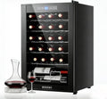 BODEGA COOLER 24 Bottle Wine Cooler, 2.5 Cu.Ft Mini Fridge with Lock, Freestanding & Under Counter, Small Refrigerator for Office, Bedroom and Home Bar, Double Glass Door & Digital Temp Control