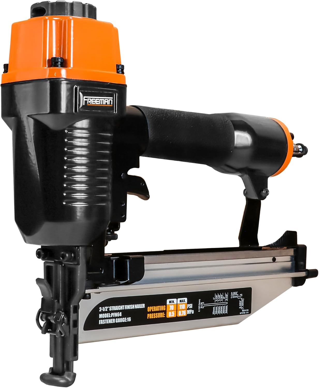Freeman P5FRFNFWSCB Pneumatic Framing and Finishing Nailers and Staplers Combo Kit with Canvas Bag and Fasteners (5-Piece),Black