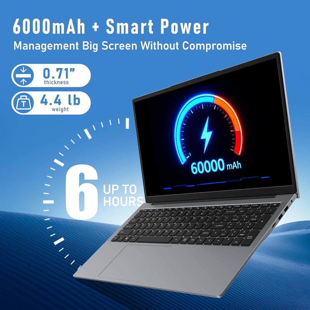 2026 Gaming Laptop,17.3 Inch Office 365 Laptop Computer,16GB RAM 512GB SSD,N150 Processor(4C/4T, Up to 3.6GHz),17.3' FHD 1920 * 1080 Display,WiFi 5,BT4.2, Backlit Keyboard