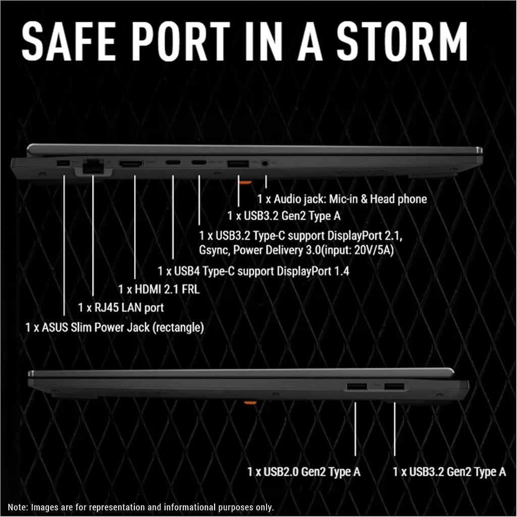ASUS TUF A18 Gaming Laptop, AMD Ryzen 7-260, 64 GB DDR5 RAM, 2 TB PCle SSD, 18' 2.5K (2560x1600) 240Hz Display, Nvidia G-Force RTX 5070, RGB Backlit Chiclet Keyboard, W11 Home, Jaeger Gray
