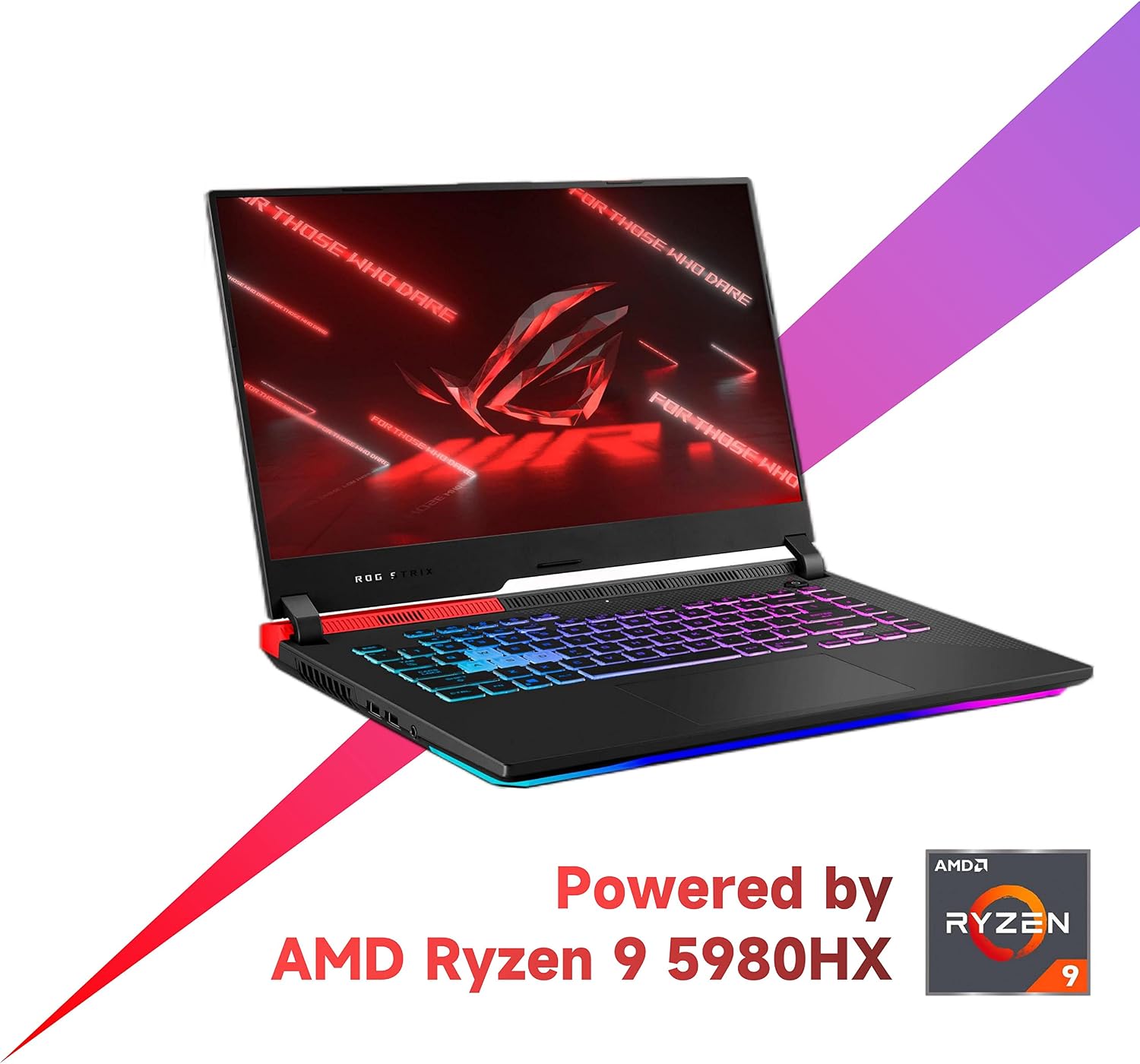 ASUS ROG Strix G15 Gaming Laptop Advantage Edition, 15.6' 165Hz QHD (2560 x 1440), 8 Cores AMD Ryzen 9 5980HX, Radeon RX 6800M, RGB Backlit Keyboard, WiFi 6, IR Sensor, 16GB RAM, 512GB PCIe SSD